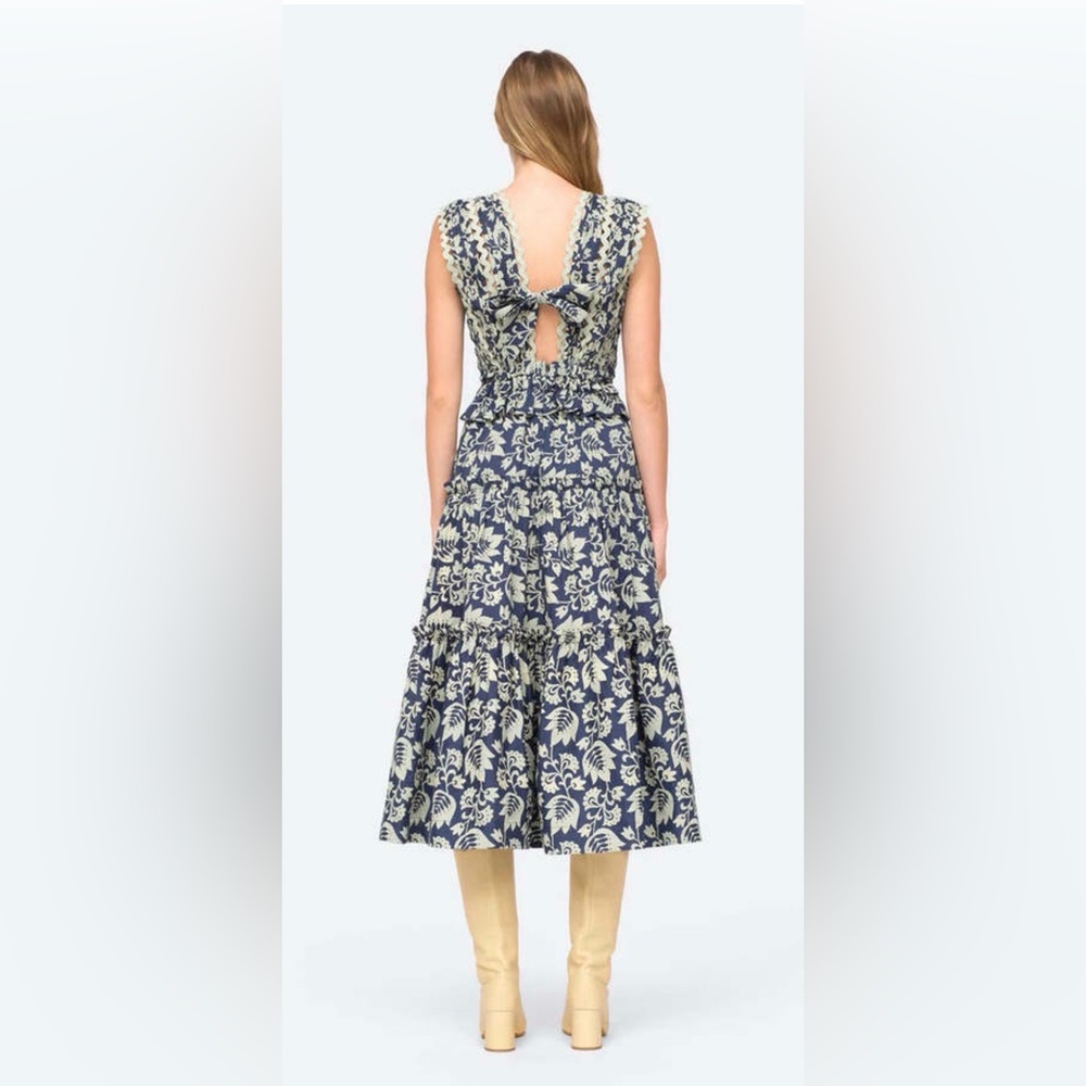 Sea New York Navy and Cream Floral Maxi Dress - Picture 2 of 5